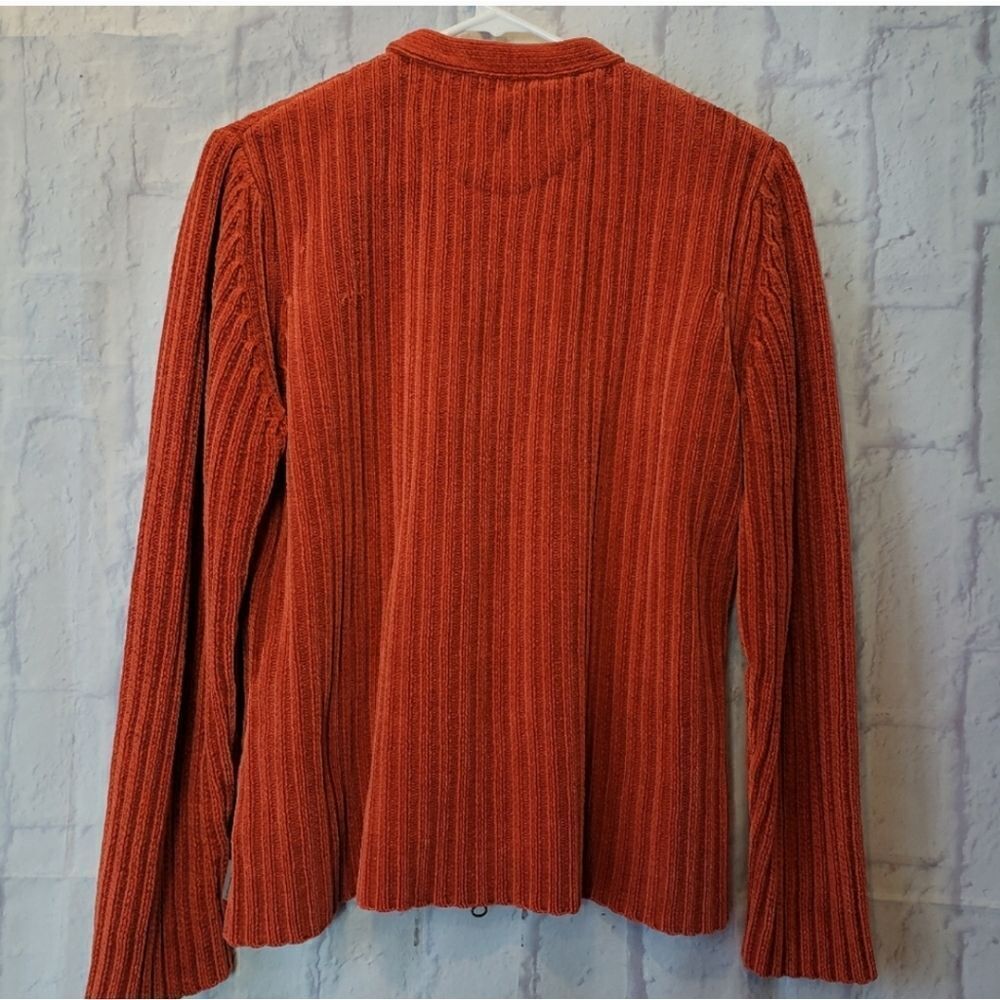 WOOLRICH Ribbed Zip Front Cardigan Sweater XL - Picture 8 of 9